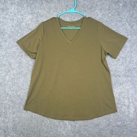 Universal Standard V-Rex Petite short sleeve t-shirt XS cotton modal Green - Picture 1 of 7